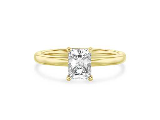 18 carat gold ring with 2.01 ct radiant diamond - E/VS1 (IGI)