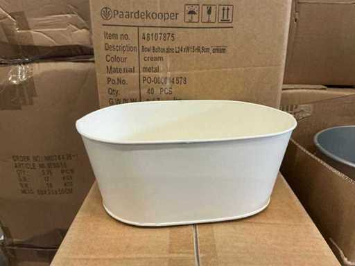 Lot Bowl Bolton cynk L24xW15xH9,5cm Cream metal (480x)