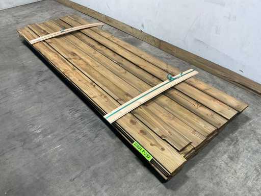 Douglas half-timbered rebate planed 300x15x1.8 cm (38x)