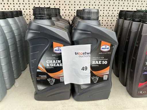 Eurol inhoud 1 liter Harley-Davidson Mineral SAE50 Smeermiddel (10x)