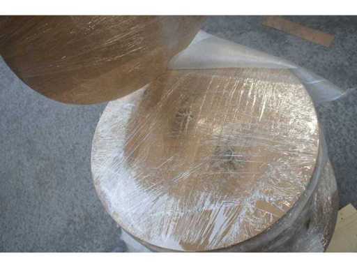 1x Massief eiken tafelblad rond 60cm