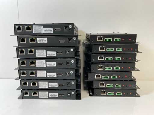 Crestron (DM-RMC-4KZ-100-C/ DM-TX-201-C), DigitalMedia 8G+ 4K60 4:4:4 HDR Receivers & Room Controllers 100 / DigitalMedia 8G+ Transmitters 201 (14x)