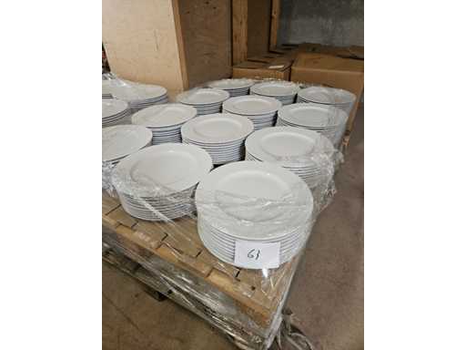 120x white porcelain flat plate Karolina - Amelia