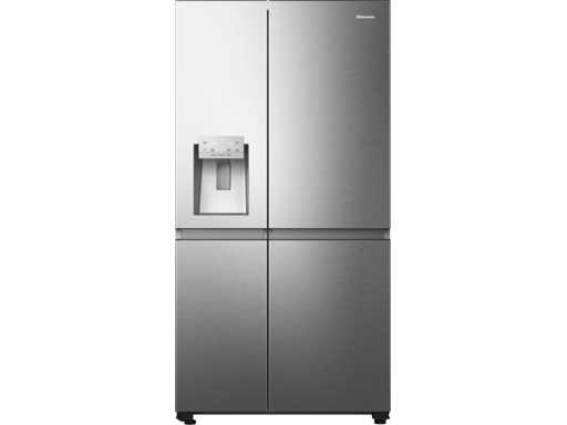 Hisense RS818N4IID amerikanischer Kühlschrank – 632L – Edelstahl – Wasser- und Eisspender – Kein Frost – Leise (35dB) 