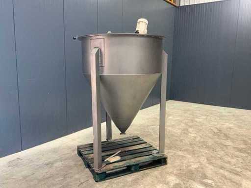 Rvs menghopper met roerwerk