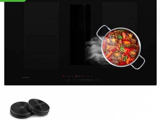 Klarstein Chef - Fusion Down Air System inductiekookplaat + Downair afzuigkap - Zwart