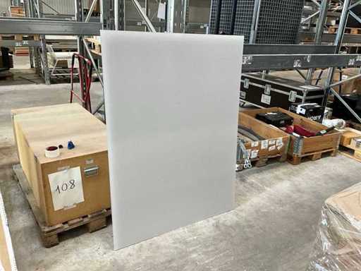 4 panouri 150x110cm, plexiglas 10mm satiniced, spatele cu efect de sticlă mată, încă cu film protector în stare bună 