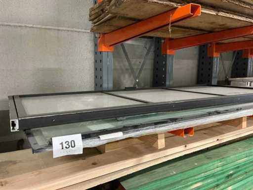 Pivoterende glazen deur (3x)