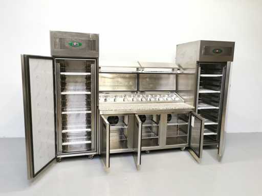 Foster - FPS3GR/EPRO20BS - lodówka-zamrażarka i stół chłodniczy