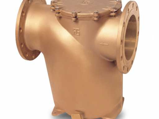 Filtre à eau de mer en bronze de la série Guidi 1281 diamètre 125 mm-1281-DN125-PN6