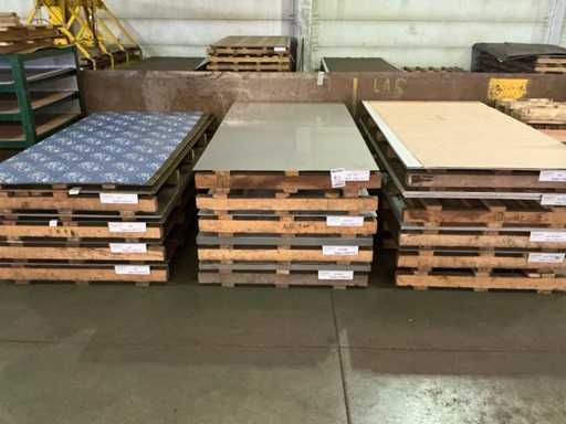Batch of various metal sheet material