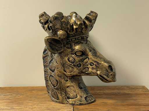 Giraf Flowerpot H45cm Old Gold