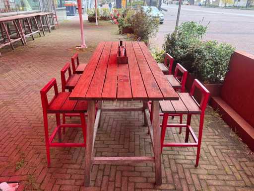 Hutten - Terras barkruk met rugleuning (12x)