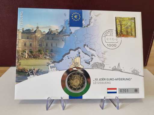 2 euro Numiscover Luxemburg 2012 10 jaar euro