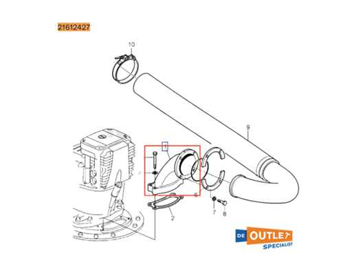 Wydech Volvo Penta IPS Bent Bronze - 21612427