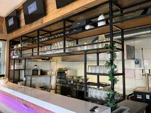 Glazen- en flessen rek staal