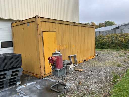 Conteneur jaune aménagé vendu avec contenu ( a déplacer vous même)