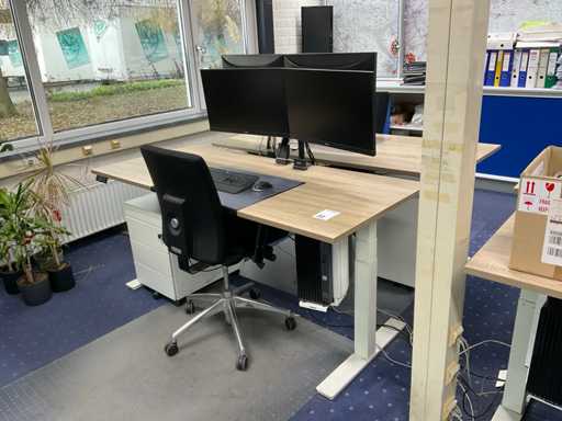 Ingerichte werkplek (180x80 cm)