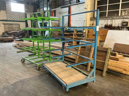 various plate transport carts (2x)