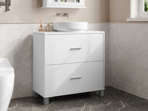 Wastafelkast, kaptafel, met 2 lades