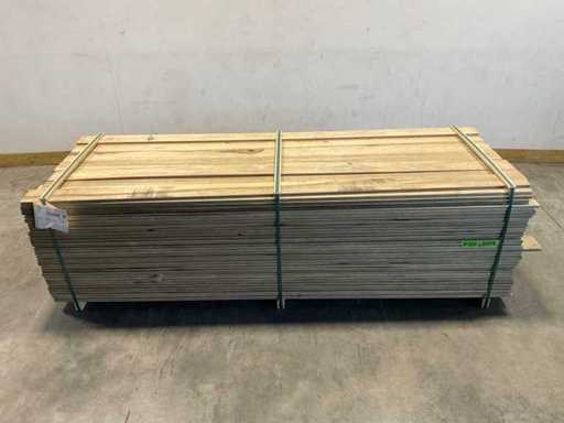 Fraké-Planken-Nut- und Federverbindung 275x14,2x2 cm (50x)
