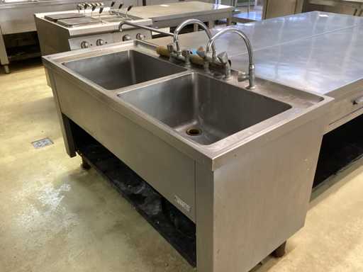 ZANUSSI Double stainless steel sink