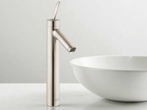 Hansgrohe Axor Starck 1002081 Wastafelkraan hoog satin inox met waste