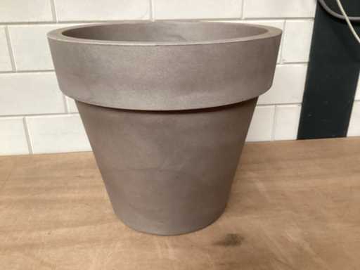 Teraplast Planter round 45 cm, taupe (2x)