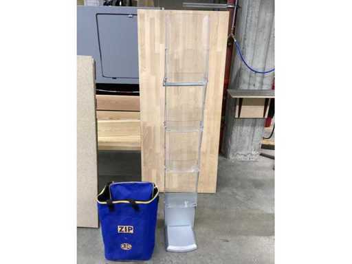 2 x supporto opuscolo pieghevole in borsa con 4 scomparti per A4