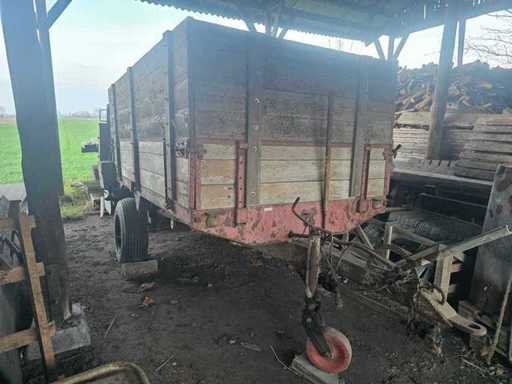 Manure cart single-axle with double mill