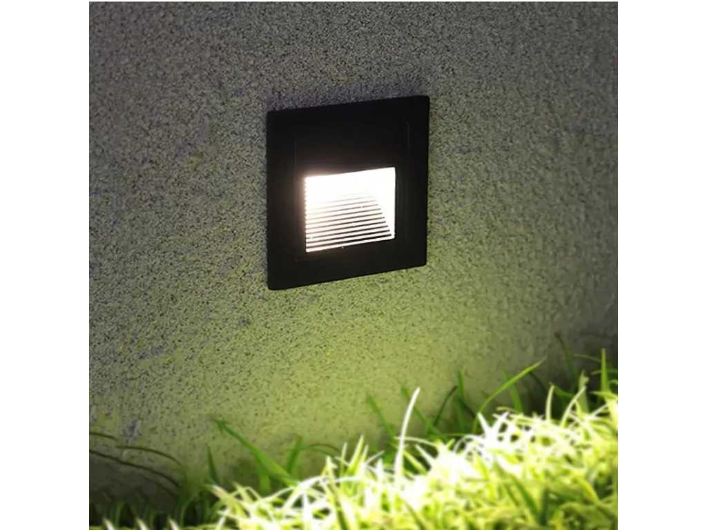 20 x Recessed Square Stair Lighting 3W LED - Warm White 3000K - IP65 (LY04)
