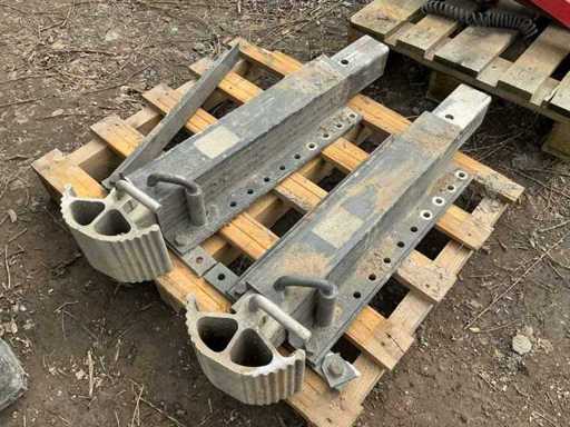 Aluminium pour jambe de soutien de camion (2x)