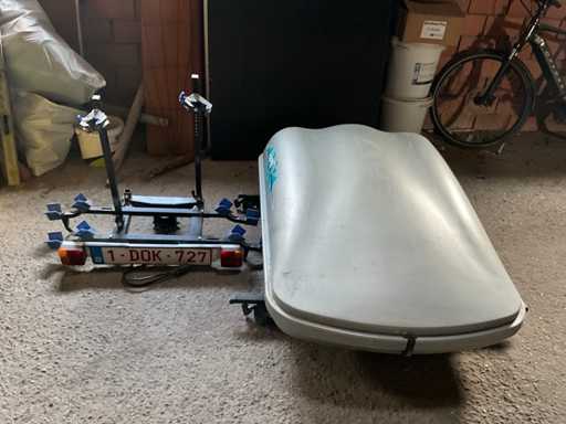 Hapro 500 Dakkoffer met dakdrager en fietsenrek