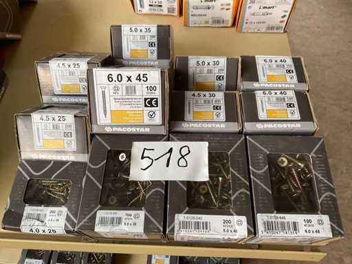 12 dozen houtschroeven