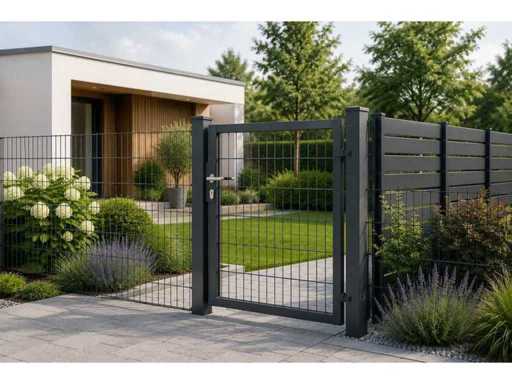 D | Double bar mesh fences, garden gates and privacy screens - no reserve price