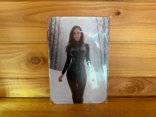 Metalen reclame bord