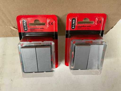 Q-link Schakelaar serie inbouw serie S-line/alu-kleur (120x)