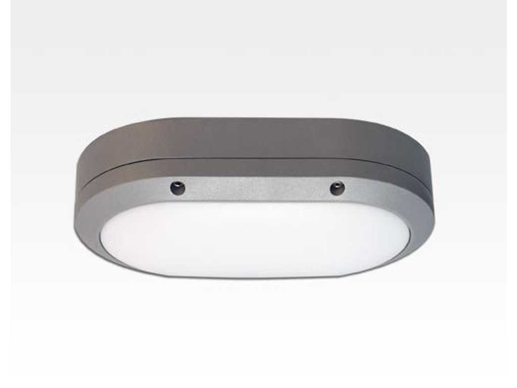 Package of 48 pieces - 5W LED wall/ceiling light anthracite oval daylight White / 6000-6500K 225lm 230VAC IP54 120degree Wall Lamp Ceiling Light Aisle Light Fasade Lamp Entrance Light Outdoor Light Interior Lamp - SSAMLight