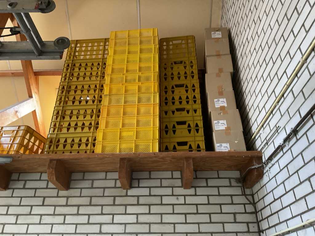 Batch of stacking crates and miscellaneous