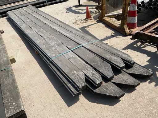 Hardhout damwand plank (9x)