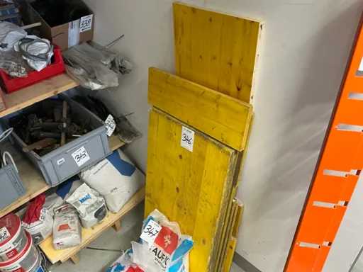 Remnants of formwork panels