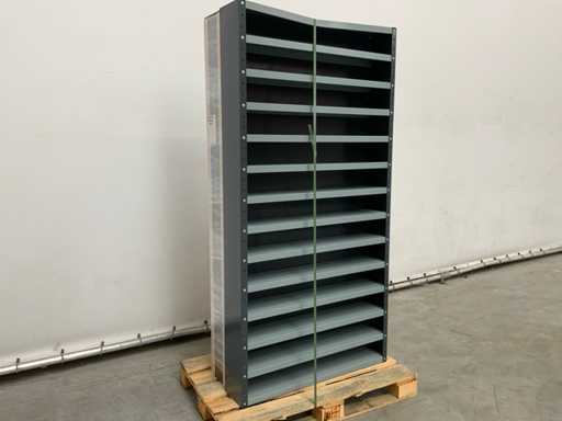 Povag Armoire à étagères ouvertes - 12 étagères noir/antacite