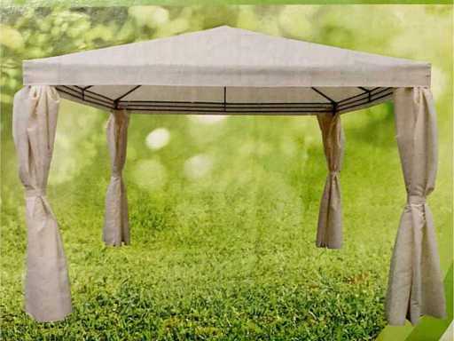 Poliestrowy namiot imprezowy z zasłonami – 300x300x260 cm