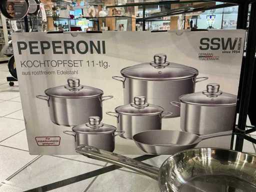SSW Peperoni 11-piece cooking pot set