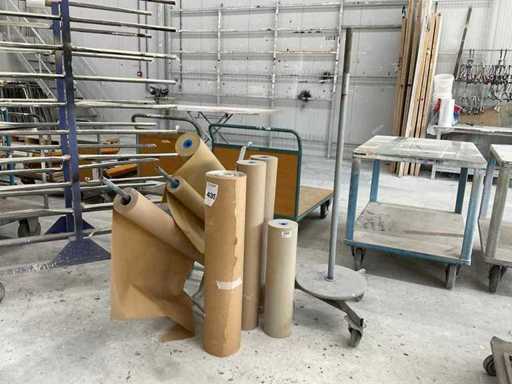Maskierpapier und Rollenhalter