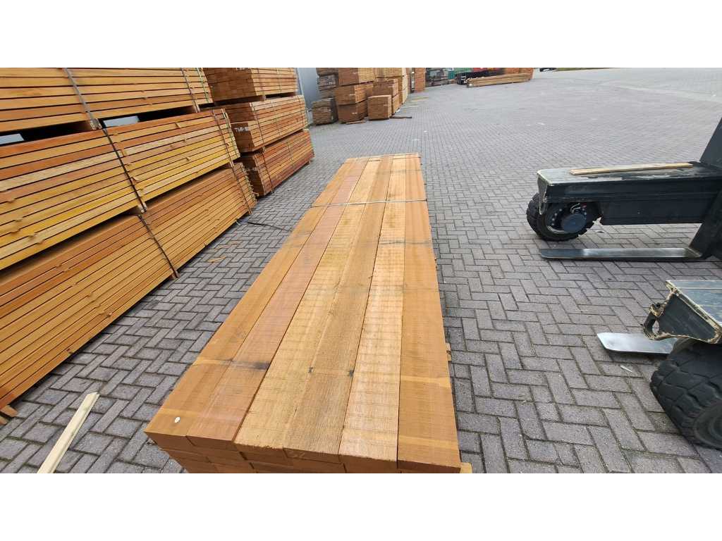 Hardhouten balken fijnbezaagd 50x150mm, lengte 350cm (33x)