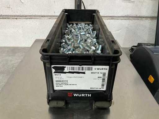 Würth 14.10 kg Zeskant tapbout M10 x 16 in stapelbare bak