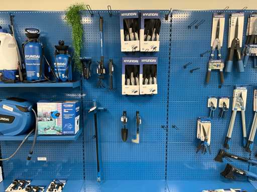 Various Hyundai garden tool accessories