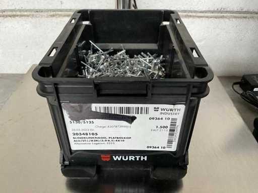 Würth 2,76 kg Blindnieten ALU 5,0-6,5 4x10 in stapelbarer Box