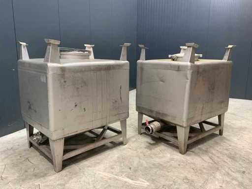 Serbatoio di stoccaggio in acciaio inox (2x)